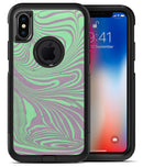 Marbleized Swirling Green and Gray v4 - iPhone X OtterBox Case & Skin Kits