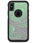 Marbleized Swirling Green and Gray v4 - iPhone X OtterBox Case & Skin Kits