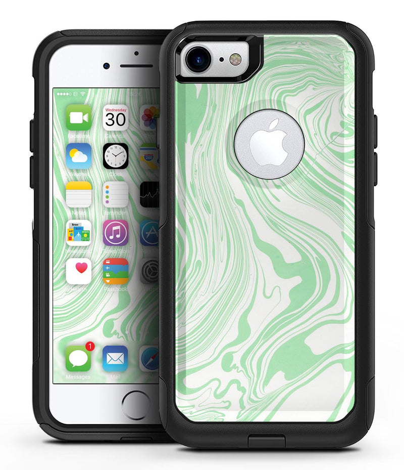 Marbleized Swirling Green - iPhone 7 or 8 OtterBox Case & Skin Kits