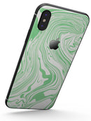 Marbleized Swirling Green - iPhone X Skin-Kit