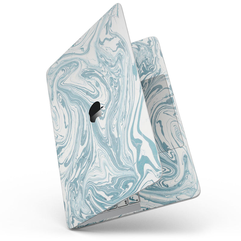 MacBook Pro with Touch Bar Skin Kit - Marbleized_Swirling_Hard_Mint-MacBook_13_Touch_V7.jpg?