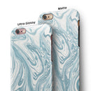 Marbleized Swirling Hard Mint iPhone 6/6s or 6/6s Plus 2-Piece Hybrid INK-Fuzed Case
