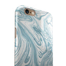 Marbleized Swirling Hard Mint iPhone 6/6s or 6/6s Plus 2-Piece Hybrid INK-Fuzed Case