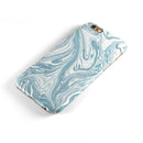 Marbleized Swirling Hard Mint iPhone 6/6s or 6/6s Plus 2-Piece Hybrid INK-Fuzed Case