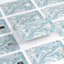 Marbleized Swirling Hard Mint - Premium Protective Decal Skin-Kit for the Apple Credit Card