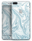 Marbleized Swirling Hard Mint - Skin-kit for the iPhone 8 or 8 Plus