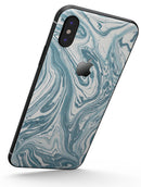 Marbleized Swirling Hard Mint - iPhone X Skin-Kit