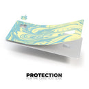 Marbleized Swirling Mint and Yellow - Premium Protective Decal Skin-Kit for the Apple Credit Card