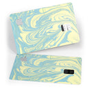 Marbleized Swirling Mint and Yellow - Premium Protective Decal Skin-Kit for the Apple Credit Card