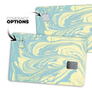 Marbleized Swirling Mint and Yellow - Premium Protective Decal Skin-Kit for the Apple Credit Card