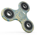 Marbleized Swirling Mint and Yellow Full-Body Fidget Spinner Skin-Kit