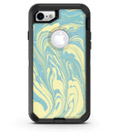 Marbleized Swirling Mint and Yellow - iPhone 7 or 8 OtterBox Case & Skin Kits
