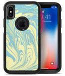Marbleized Swirling Mint and Yellow - iPhone X OtterBox Case & Skin Kits