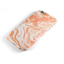 Marbleized Swirling Orange iPhone 6/6s or 6/6s Plus 2-Piece Hybrid INK-Fuzed Case