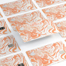 Marbleized Swirling Orange - Premium Protective Decal Skin-Kit for the Apple Credit Card