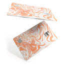 Marbleized Swirling Orange - Premium Protective Decal Skin-Kit for the Apple Credit Card