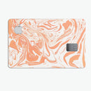 Marbleized Swirling Orange - Premium Protective Decal Skin-Kit for the Apple Credit Card