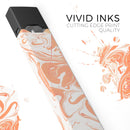 Marbleized Swirling Orange - Premium Decal Protective Skin-Wrap Sticker compatible with the Juul Labs vaping device