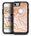 Marbleized Swirling Orange - iPhone 7 or 7 Plus Commuter Case Skin Kit