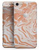 Marbleized Swirling Orange - Skin-kit for the iPhone 8 or 8 Plus