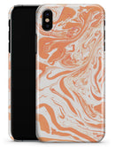 Marbleized Swirling Orange - iPhone X Clipit Case