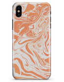 Marbleized Swirling Orange - iPhone X Clipit Case