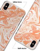 Marbleized Swirling Orange - iPhone X Clipit Case