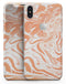 Marbleized Swirling Orange - iPhone X Skin-Kit
