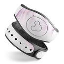 Marbleized Swirling Pink Border v5 - Decal Skin Wrap Kit for the Disney Magic Band