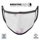 Marbleized Swirling Pink Border v5 - Made in USA Mouth Cover Unisex Anti-Dust Cotton Blend Reusable & Washable Face Mask with Adjustable Sizing for Adult or Child