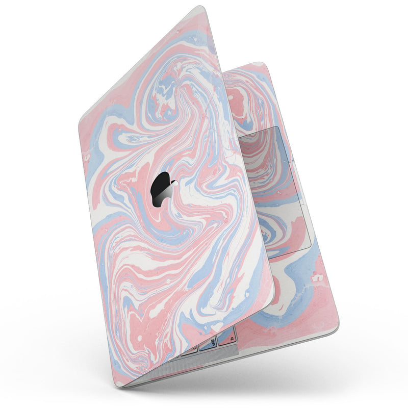 MacBook Pro with Touch Bar Skin Kit - Marbleized_Swirling_Pink_and_Blue-MacBook_13_Touch_V7.jpg?