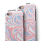 Marbleized Swirling Pink and Blue iPhone 6/6s or 6/6s Plus 2-Piece Hybrid INK-Fuzed Case