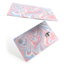 Marbleized Swirling Pink and Blue - Premium Protective Decal Skin-Kit for the Apple Credit Card