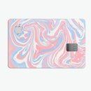 Marbleized Swirling Pink and Blue - Premium Protective Decal Skin-Kit for the Apple Credit Card