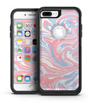 Marbleized Swirling Pink and Blue - iPhone 7 or 7 Plus Commuter Case Skin Kit
