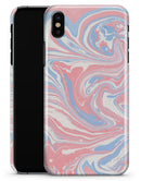 Marbleized Swirling Pink and Blue - iPhone X Clipit Case