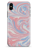 Marbleized Swirling Pink and Blue - iPhone X Clipit Case