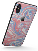 Marbleized Swirling Pink and Blue - iPhone X Skin-Kit