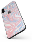 Marbleized Swirling Pink and Blue - iPhone X Skin-Kit
