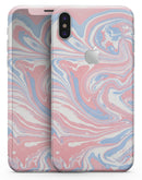 Marbleized Swirling Pink and Blue - iPhone X Skin-Kit