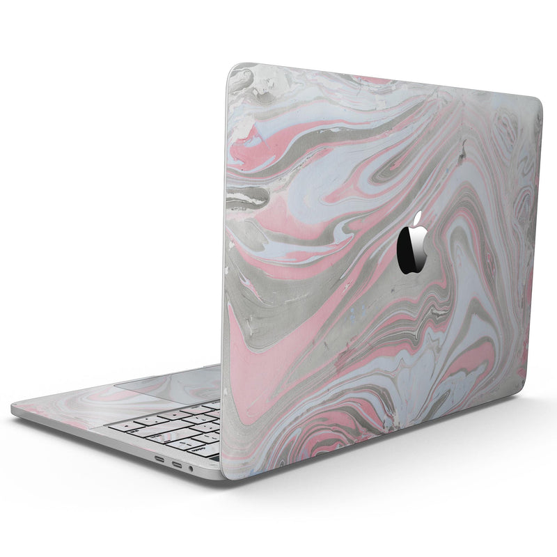 MacBook Pro with Touch Bar Skin Kit - Marbleized_Swirling_Pink_and_Gray-MacBook_13_Touch_V9.jpg?