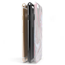 Marbleized Swirling Pink and Gray iPhone 6/6s or 6/6s Plus 2-Piece Hybrid INK-Fuzed Case