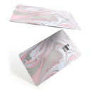 Marbleized Swirling Pink and Gray - Premium Protective Decal Skin-Kit for the Apple Credit Card