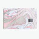 Marbleized Swirling Pink and Gray - Premium Protective Decal Skin-Kit for the Apple Credit Card