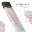 Marbleized Swirling Pink and Gray - Premium Decal Protective Skin-Wrap Sticker compatible with the Juul Labs vaping device