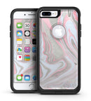 Marbleized Swirling Pink and Gray - iPhone 7 or 7 Plus Commuter Case Skin Kit