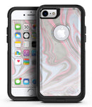 Marbleized Swirling Pink and Gray - iPhone 7 or 7 Plus Commuter Case Skin Kit