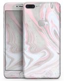 Marbleized Swirling Pink and Gray - Skin-kit for the iPhone 8 or 8 Plus