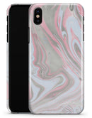 Marbleized Swirling Pink and Gray - iPhone X Clipit Case