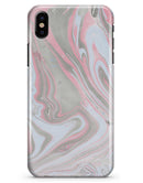 Marbleized Swirling Pink and Gray - iPhone X Clipit Case